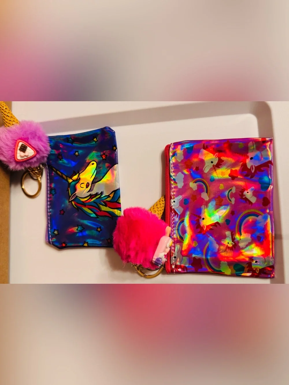 Unicorn Coin Pouch w/ Ice Cream Pom Pom – Choose 1 – Limited Supply